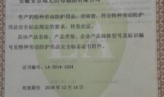 特种劳动防护用品 特种劳动防护用品